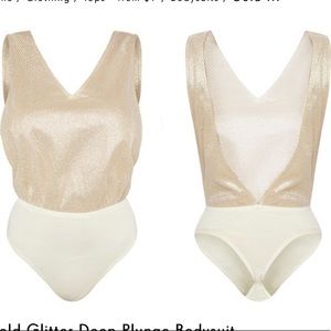 Gold glitter bodysuit